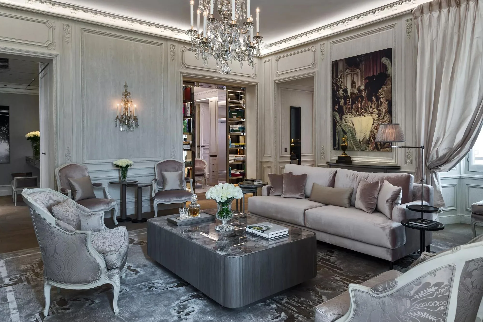 The Grand Appartement Concorde at Hôtel de Crillon, designed by Karl Lagerfeld.