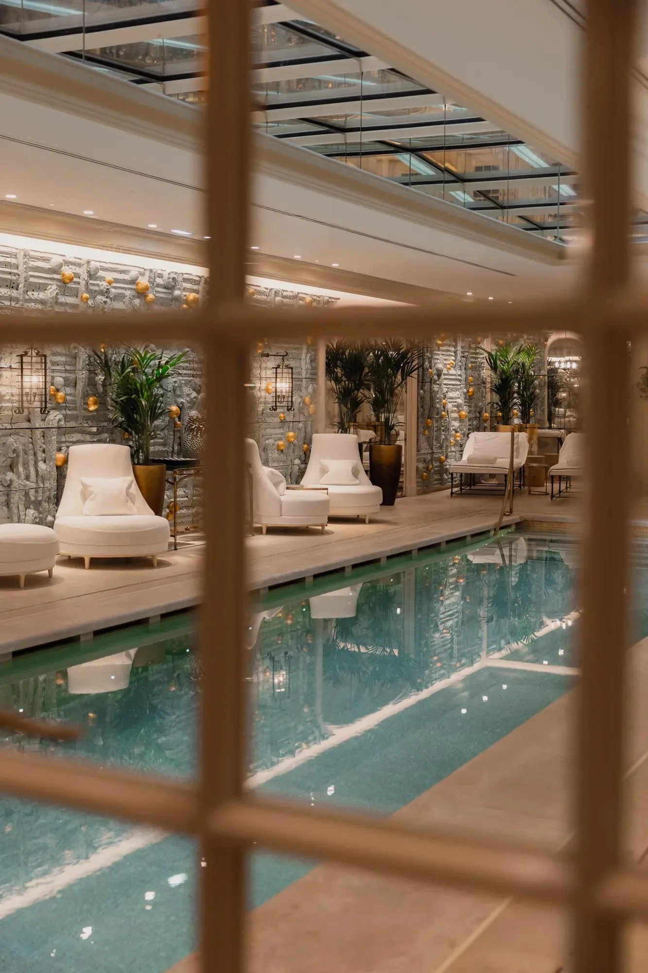 The pool at Sense, A Rosewood Spa, Hôtel de Crillon.