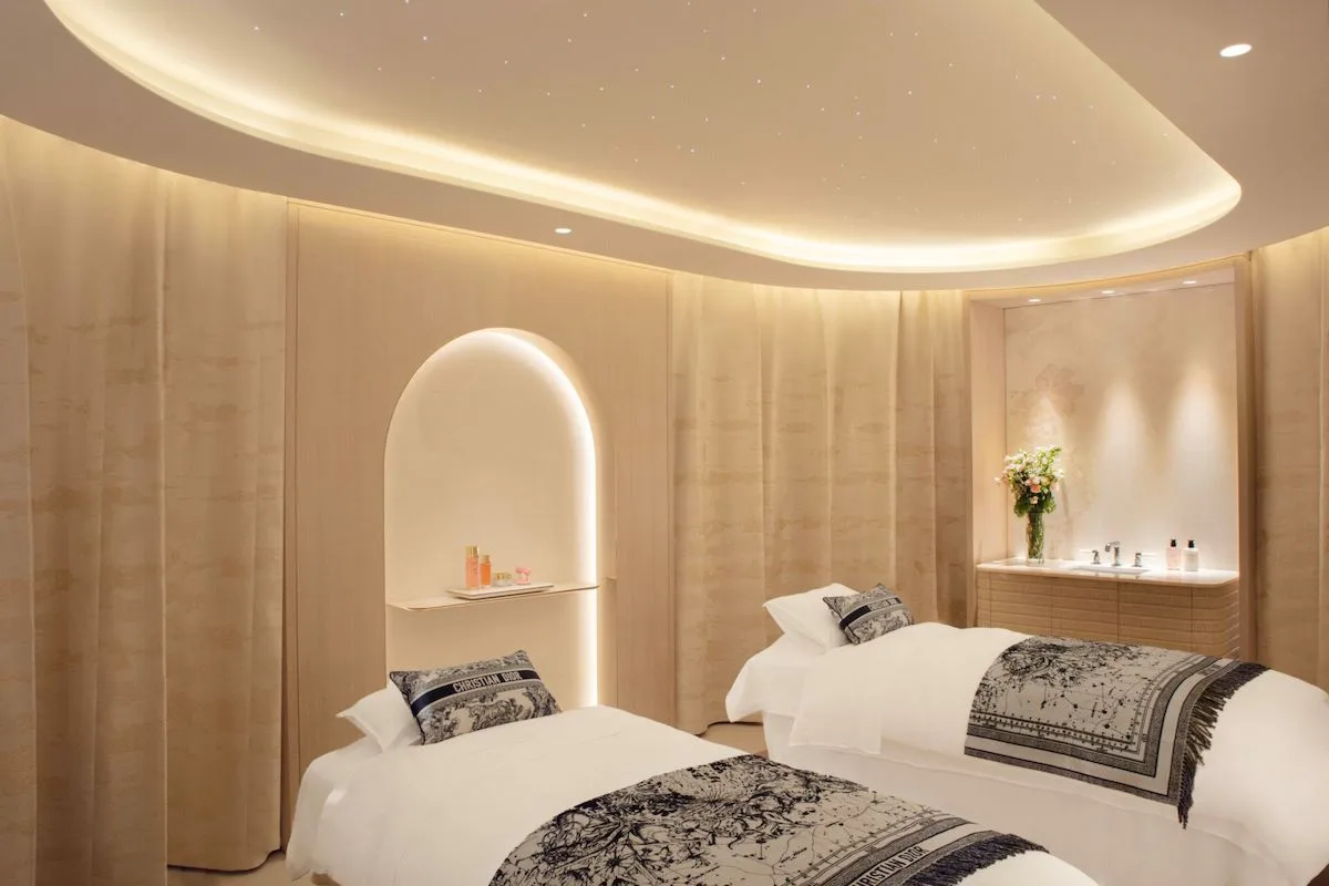 A treatment room at the Dior Spa, Hôtel Plaza Athénée.