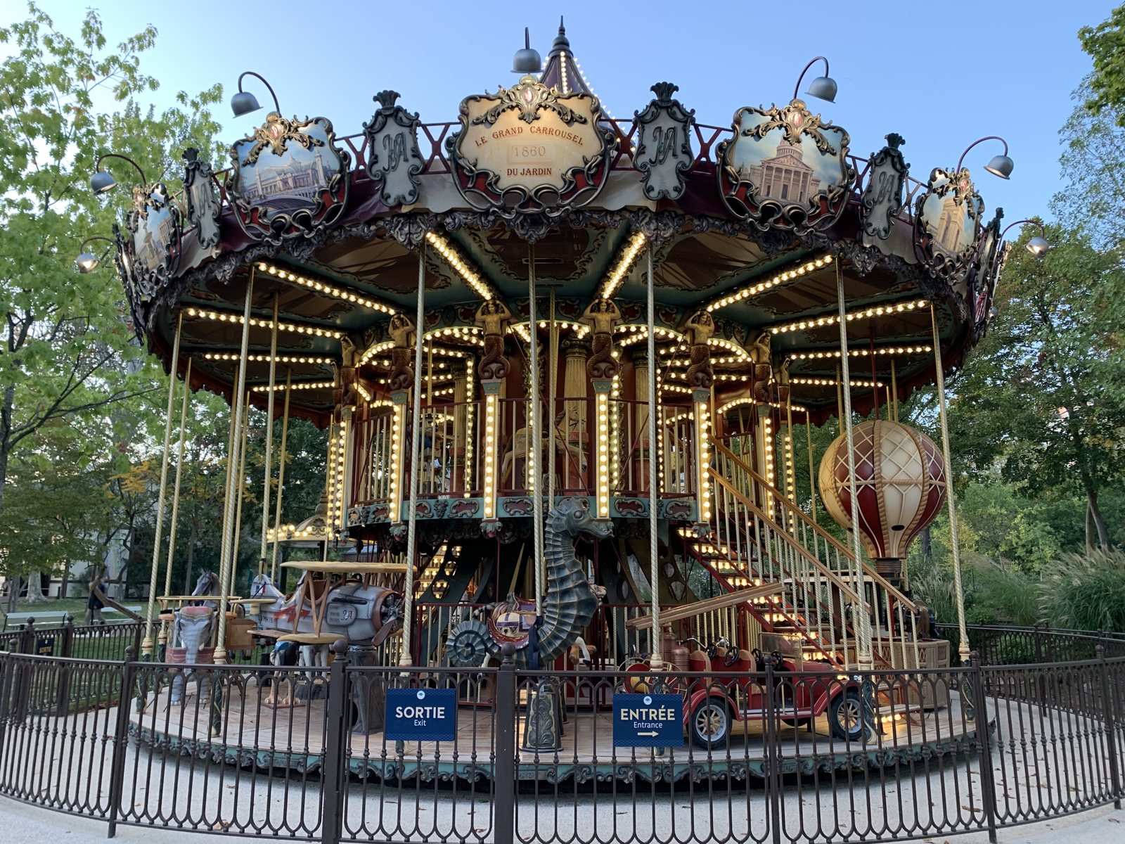 The carousel at the Jardin d’Acclimatation in Paris.