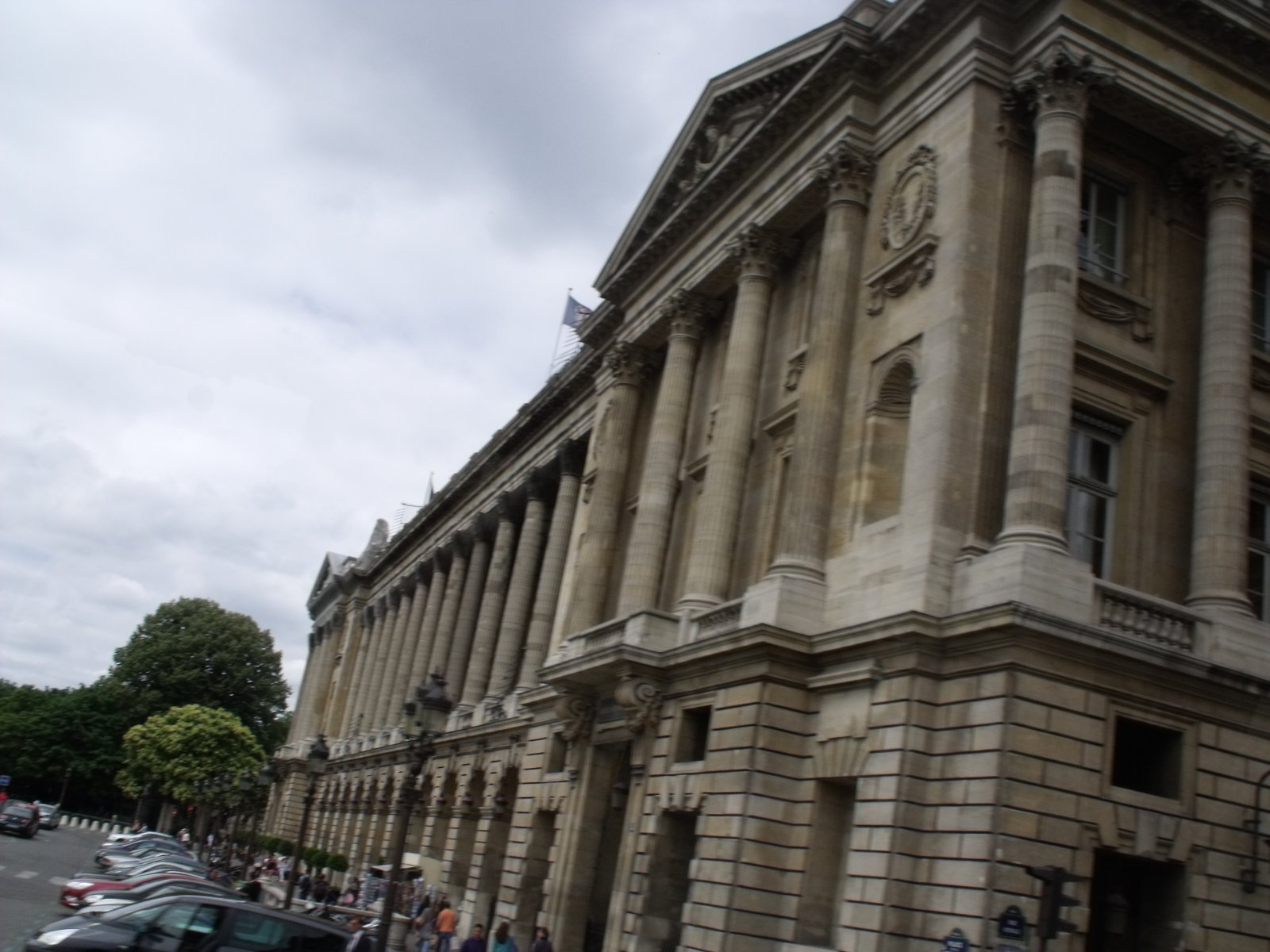 The Hôtel de Crillon facade on the Place de la Concorde in Paris.