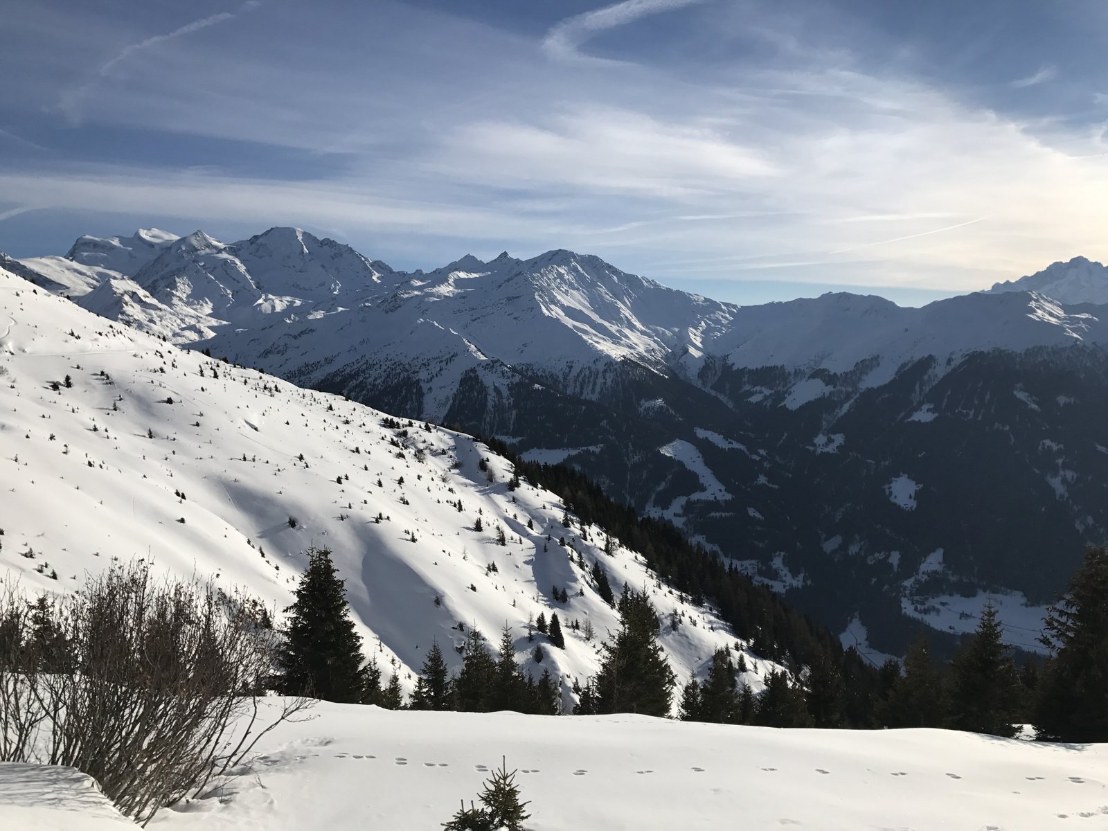 Les pistes de ski au-dessus de Verbier.
